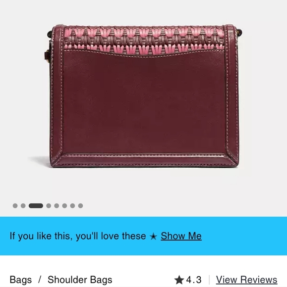 COACH Woven Hutton Shoulder Bag - Picture 4 of 8